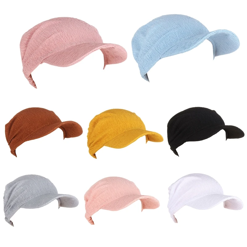 

Солнцезащитный головной убор с защитой от УФ-лучей, шапка-тюрбан, шляпа с козырьком для защиты от солнца, головной убор для хиджаба