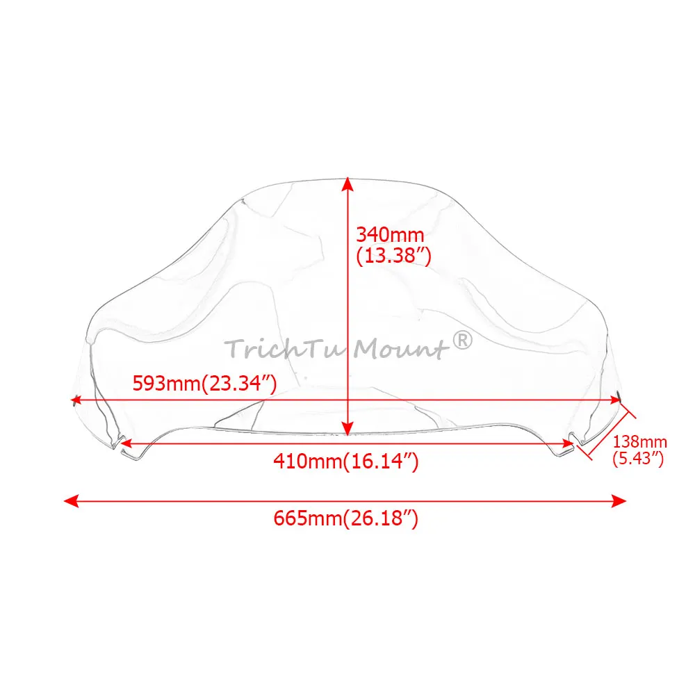 Верхняя фотография лобового стекла мотоцикла для Harley Road Glide FLTRX FLTR Ultra flнастоящей