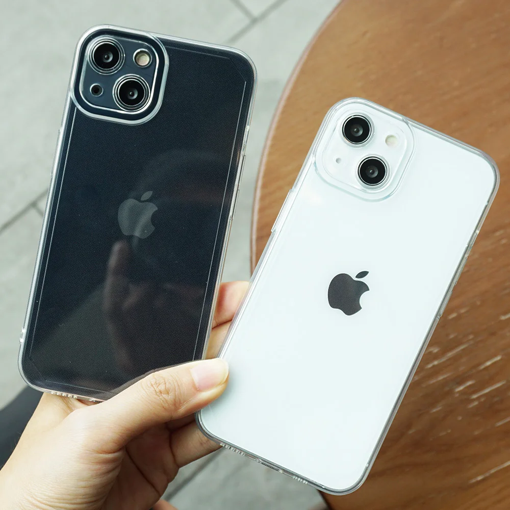 

Transparent TPU Solid Color iPhone 11 12 13 Pro Max X XS XR 7 8 Plus Shockproof Lens Protection Soft Case Transparent Phone Case