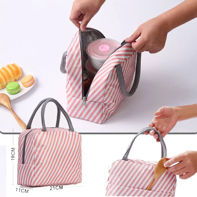 

Модная женская сумка для ланча, теплоизолированная портативная коробка для ланча, функциональные сумки для ланча для пикника для женщин и детей