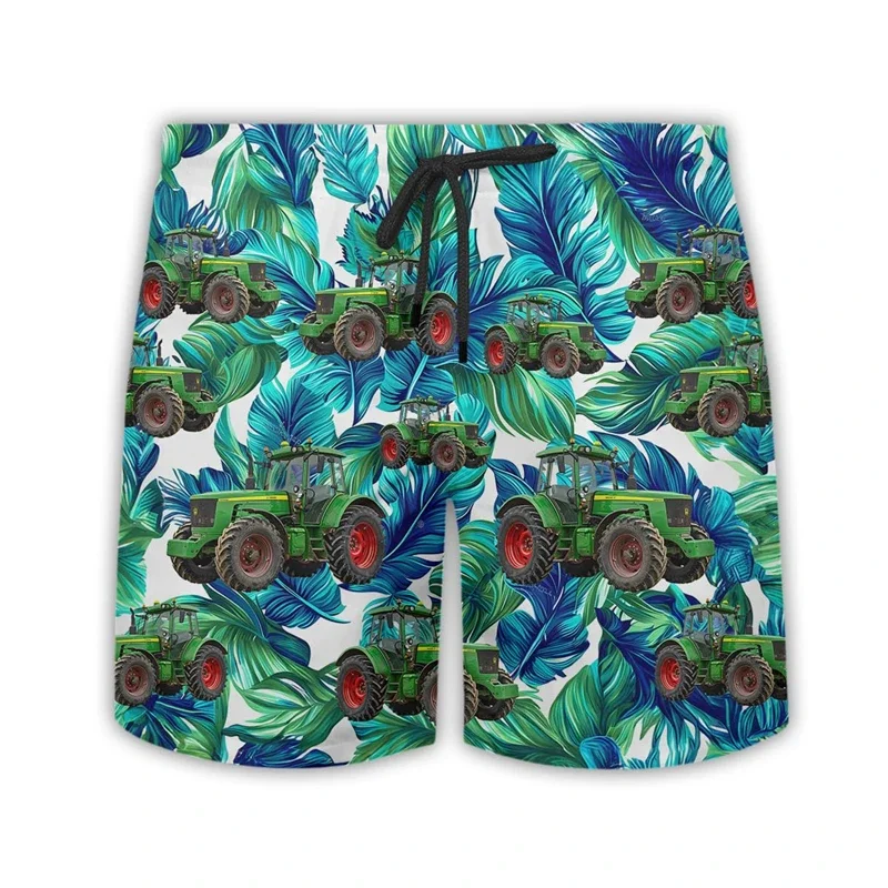 Тракторная ферма короткие брюки с 3D принтом для мужчин одежда фермерского дома