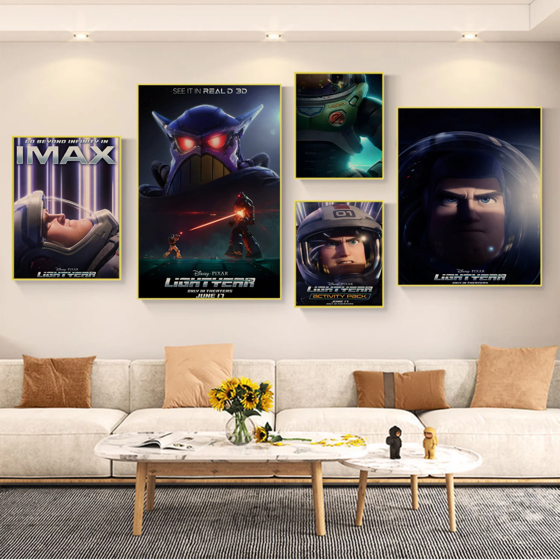 

Disney 2022 Lightyear Movie Classic Anime Poster Retro Kraft Paper Sticker DIY Room Bar Cafe Kawaii Room Decor