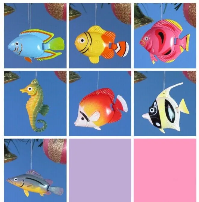 

7pcs Tropical Ocean Fish Pet Figures Toy Gift PVC Pool Fish Toy Early Education Mini Marine Animals Sea Life Model Toys