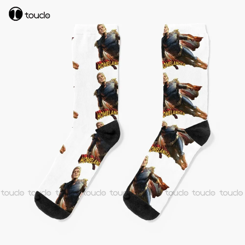 

The Boys Tv Shows - Homelander Socks Cute Pattern Funny Autumn Cartoon 360° Digital Print Christmas New Year Gift Custom Gift