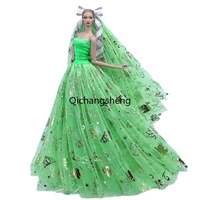 16 bjd dolls outfits green lace wedding dress for barbie clothes for barbie doll clothing gown 30cm dolls accessories kids toys