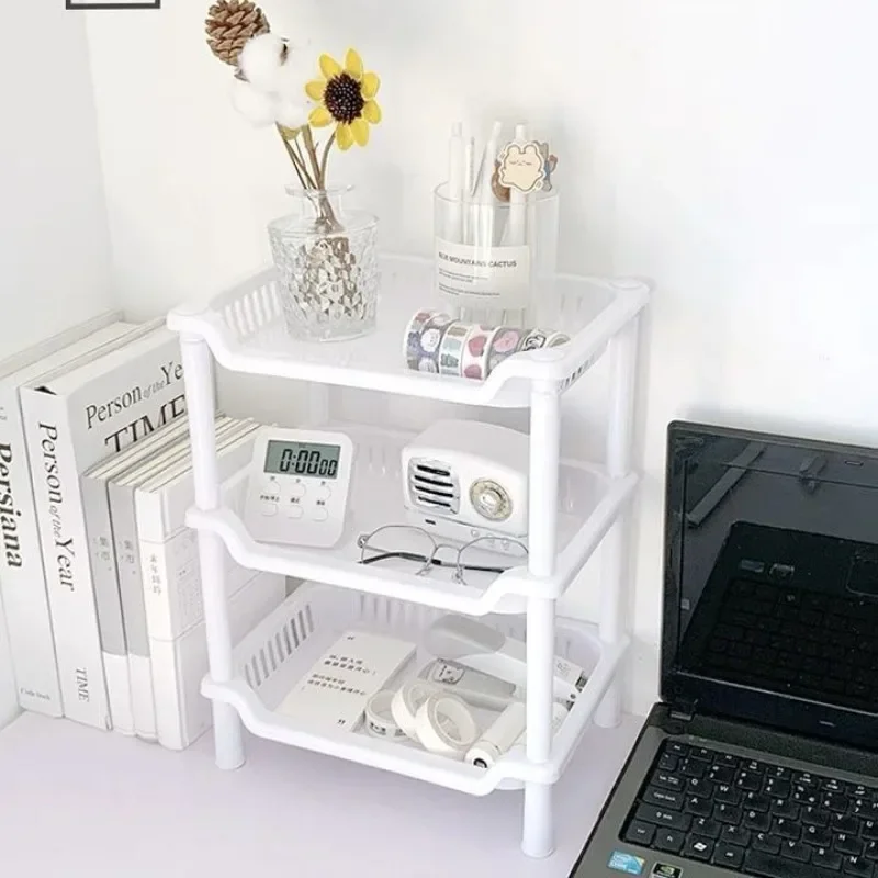 

Thickened kitchen storage shelf Bathroom floor storage shelf Multi-layer bathroom organizer Desktop cosmetics storage shelf