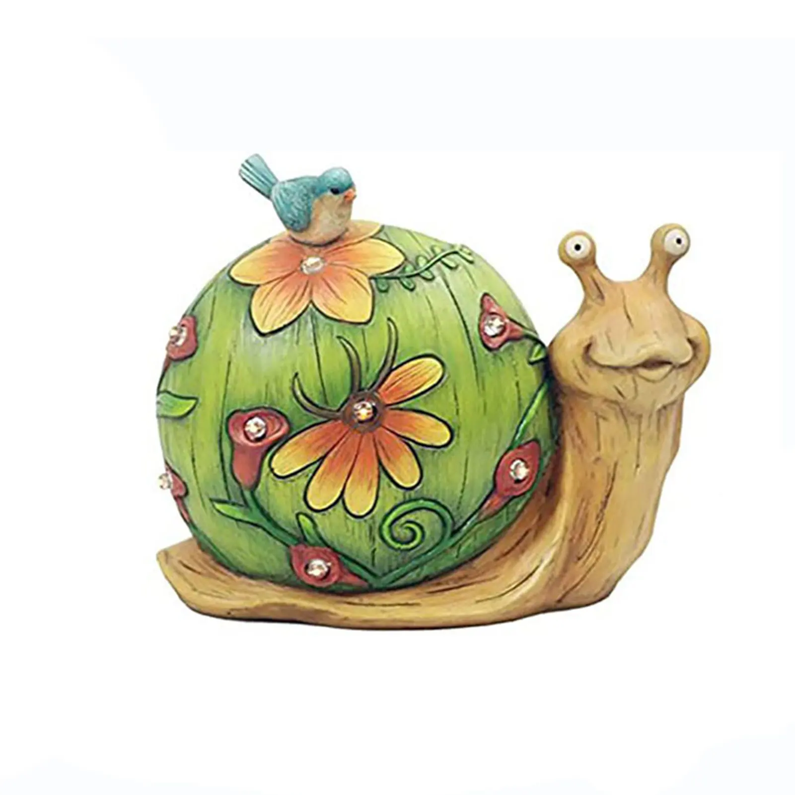 

Светильник я на лужайке, подарок, статуэтка улитки, садовое украшение, уличная полимерная статуя на солнечной батарее для дома, двора, дорож...