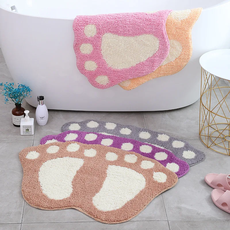 

Homaxy толстые плюшевые коврики для ванной, большой коврик для ванной и туалета, нескользящий коврик для ног, напольный коврик, супер абсорбирующие коврики для ног