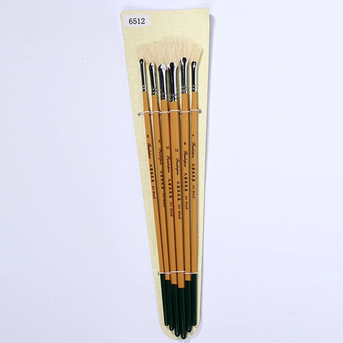 

6Pcs Oil Painting Brushes Set Fan Shaped Watercolor Brushes Drawing Pen Cleaning Brushes for Artists Beginners Students Supplies
