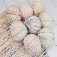 3 pcspack 405 meters rainbow cake merino wool yarn diy knitting for rag doll hats scarves socks sweater yarn