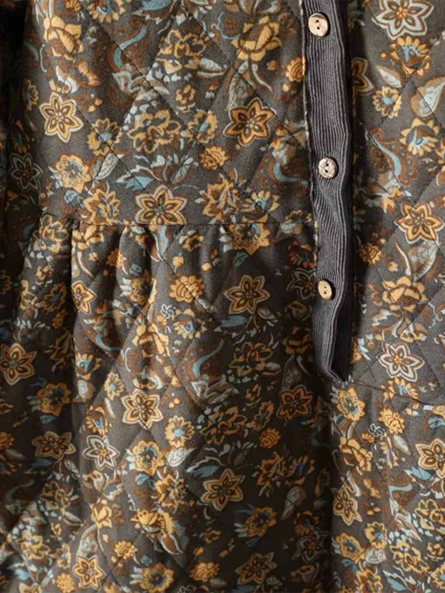 Высокое качество женские зимние платья в японском стиле новинка 2024 стеганые