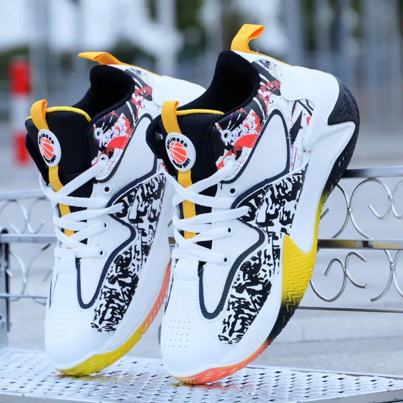 

High-top Basketball Shoes Men's Cushioning Light Basketball Sneakers Men Zapatos Hombre Breathable Outdoor Sports Shoes