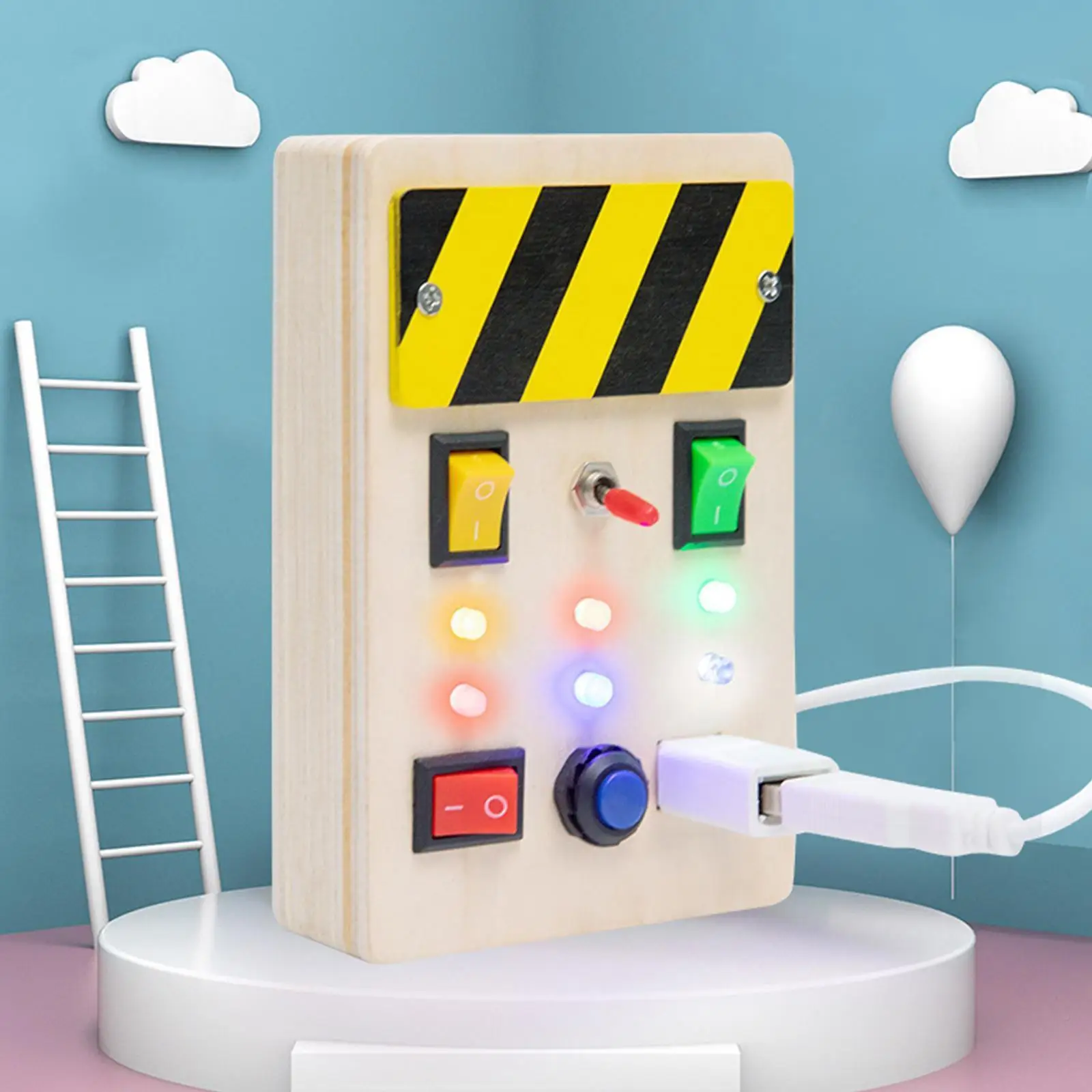 

Игрушка Монтессори, строительная электронная умная доска, сенсорная игрушка, доска для обучения, доска с переключателем, игры Baby Z5F7