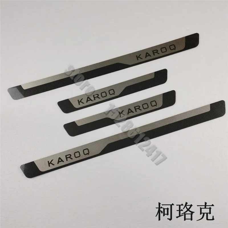 

Auto Accessories Door Sill Strip for Skoda KAROQ 2017-2022 Stainless Steel Scuff Plate Peda Pedal Cover Car Styling Stickers H