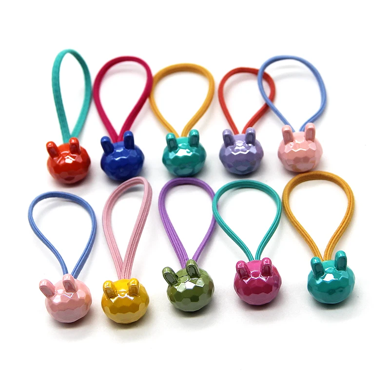 

10 Piece Set Of Cute Children's Headband Tie Hair And Leather Band Girl's Hair Rope Cartoon Sweet Headwear Girl's Gift Hair Jewe