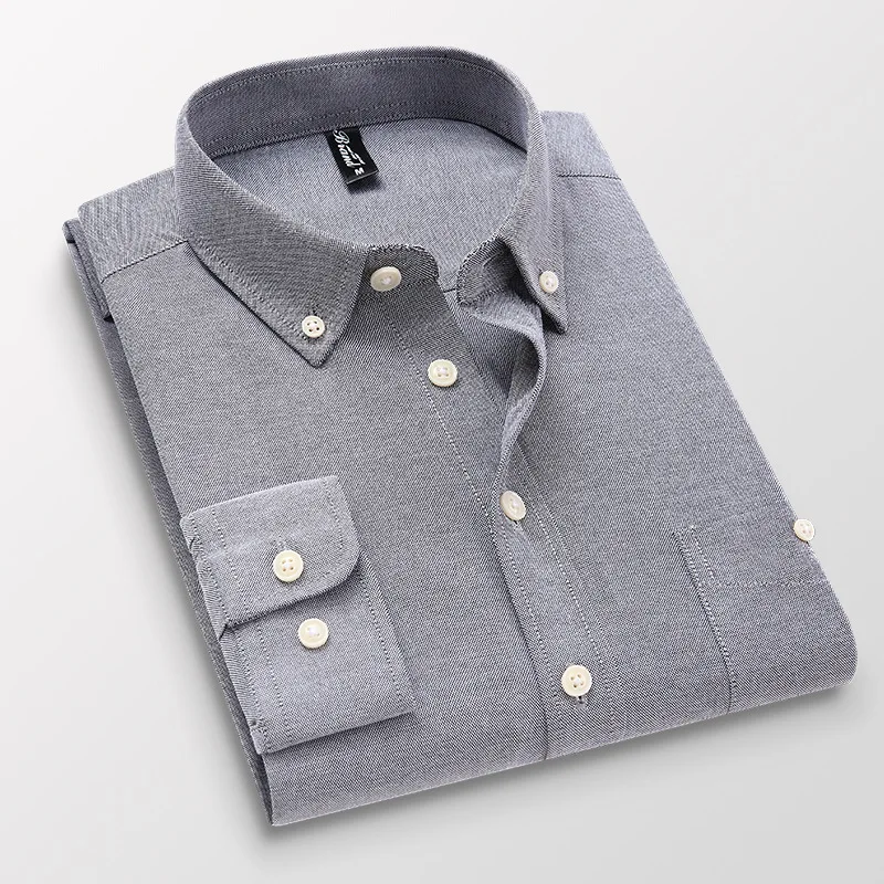 Spring and autumn men's shirts long-sleeved solid color new business casual non-iron wrinkle-resistant cotton slim-fit shirt