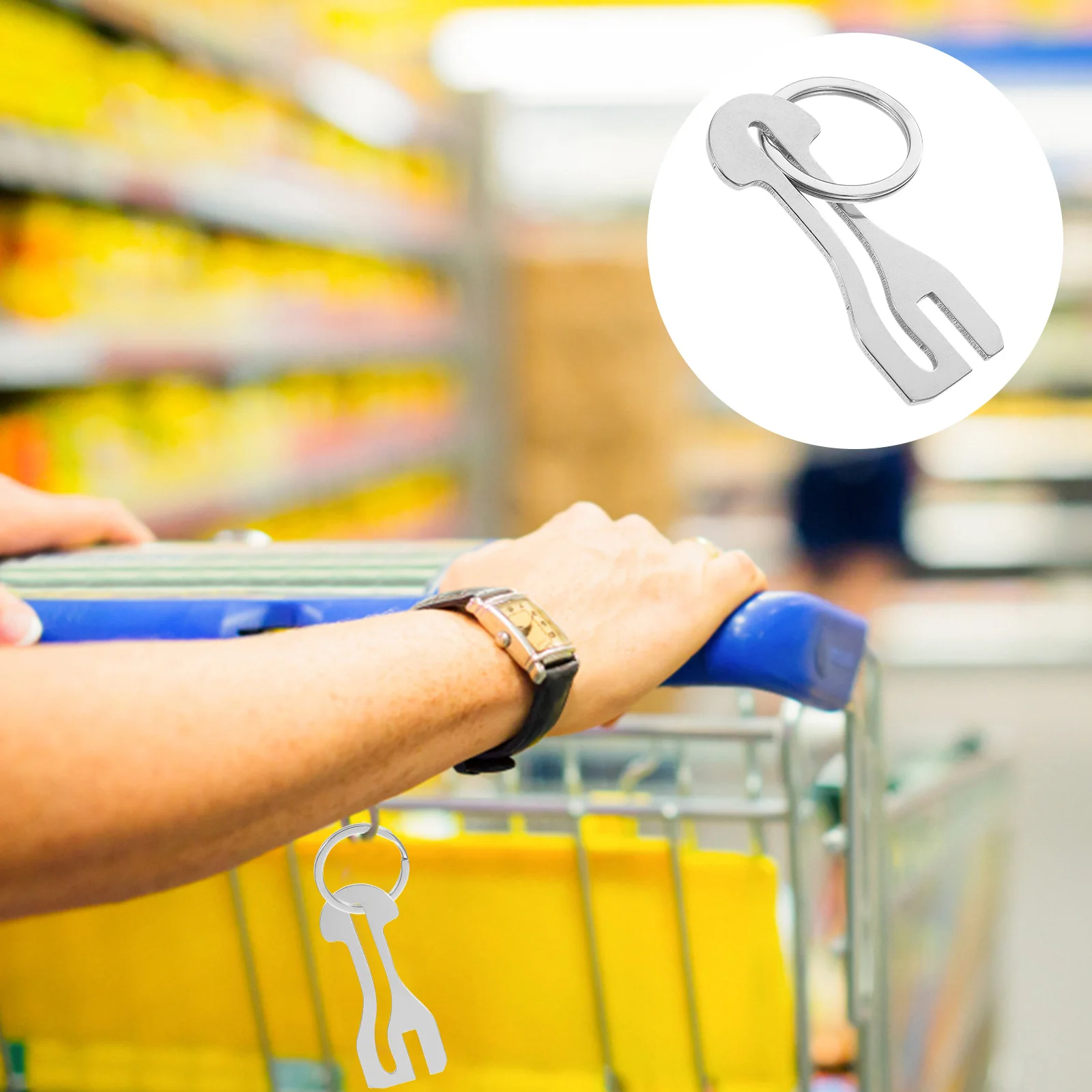 Брелок для ключей на тележке жетон супермаркета тележка монет универсальная