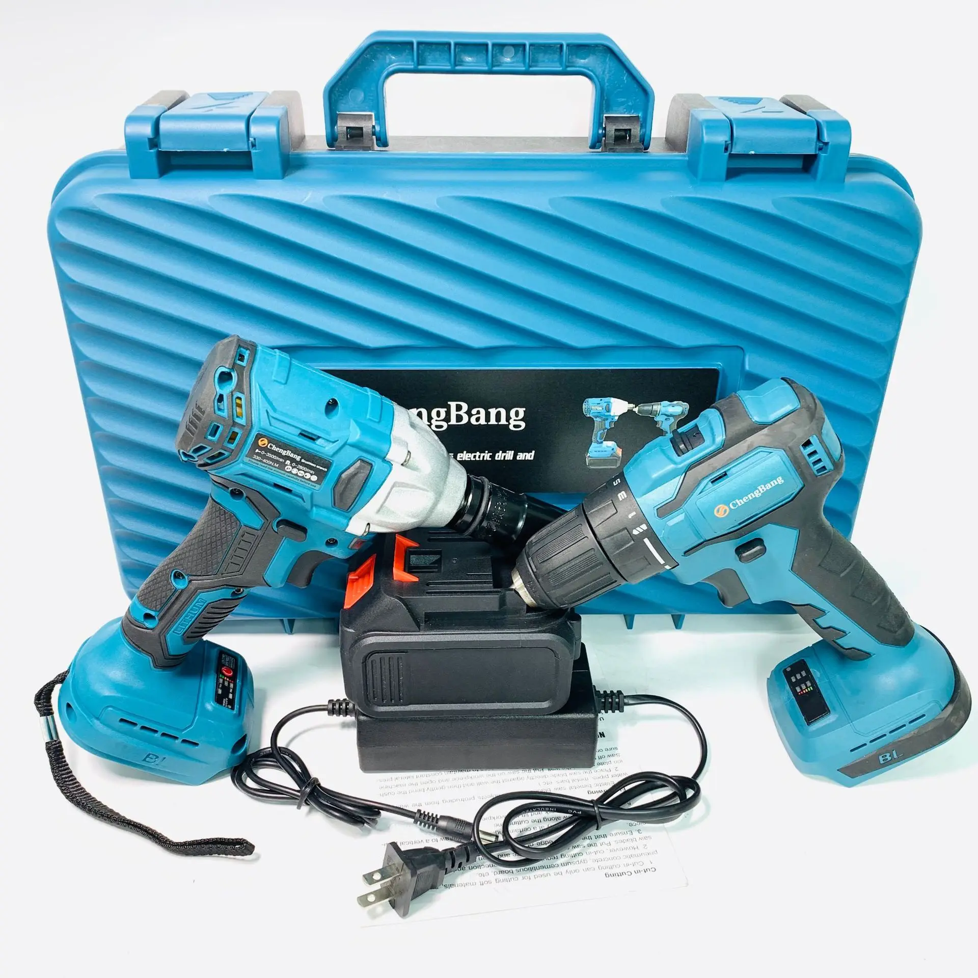 Литиевый электрический бесщеточный комбинированный инструмент 2 комплект