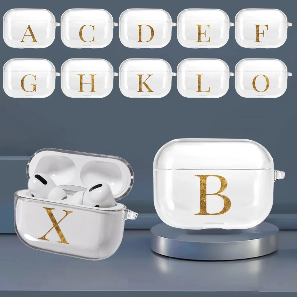 

For Airpods Pro Silicone Anti-fall Cover for Apple AirPods Third Generation Case Wireless Earphone Accessories with 26 Letters