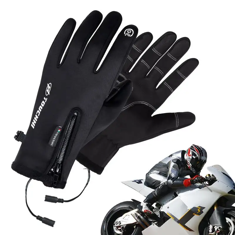 

Winter Heating Motorcyecle Gloves Thermal Waterproof Windproof Hand Warmer Touch-screen USB Warm Gloves For motorbike Supplies