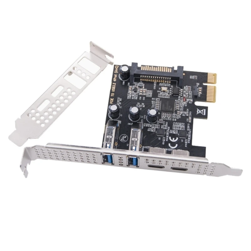 Карта расширения PCIE 1X к USB 3.2 Gen1 для разъема на передней панели компьютера Простая
