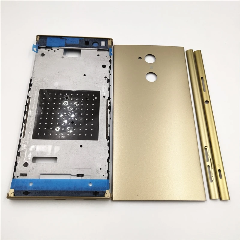 

Полный корпус средняя передняя рамка Корпус для Sony Xperia XA2 Ultra C8 H4233 H3213 + задняя крышка аккумулятора без боковой кнопки