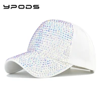 new flash drill baseball cap light plate cap washed hot drill peaked cap outdoor ladies sun hat