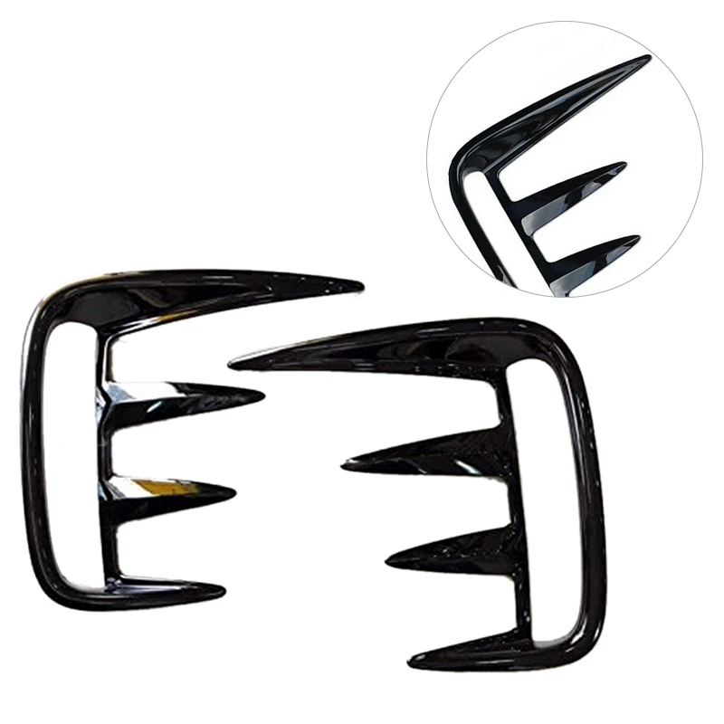 2 предмета черный ABS передняя противотуманная фара Накладка на переднюю панель