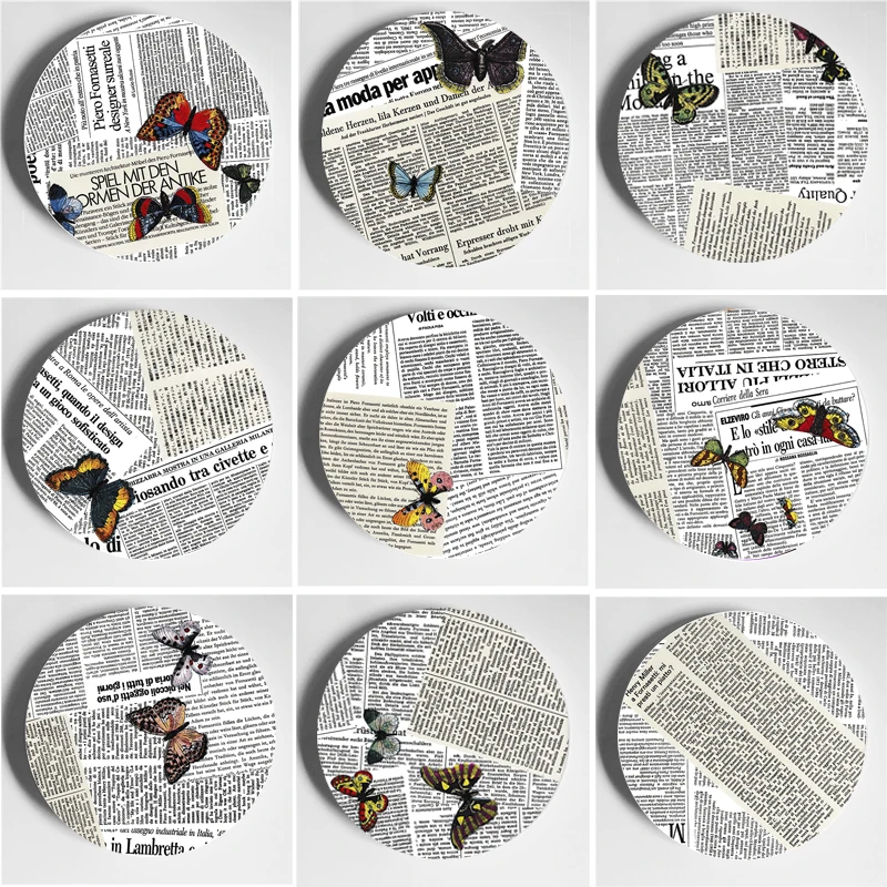 

Художественная тарелка изысканный дизайн настенная тарелка высококлассное чистое украшение ручной работы Домашний фон для гостиной