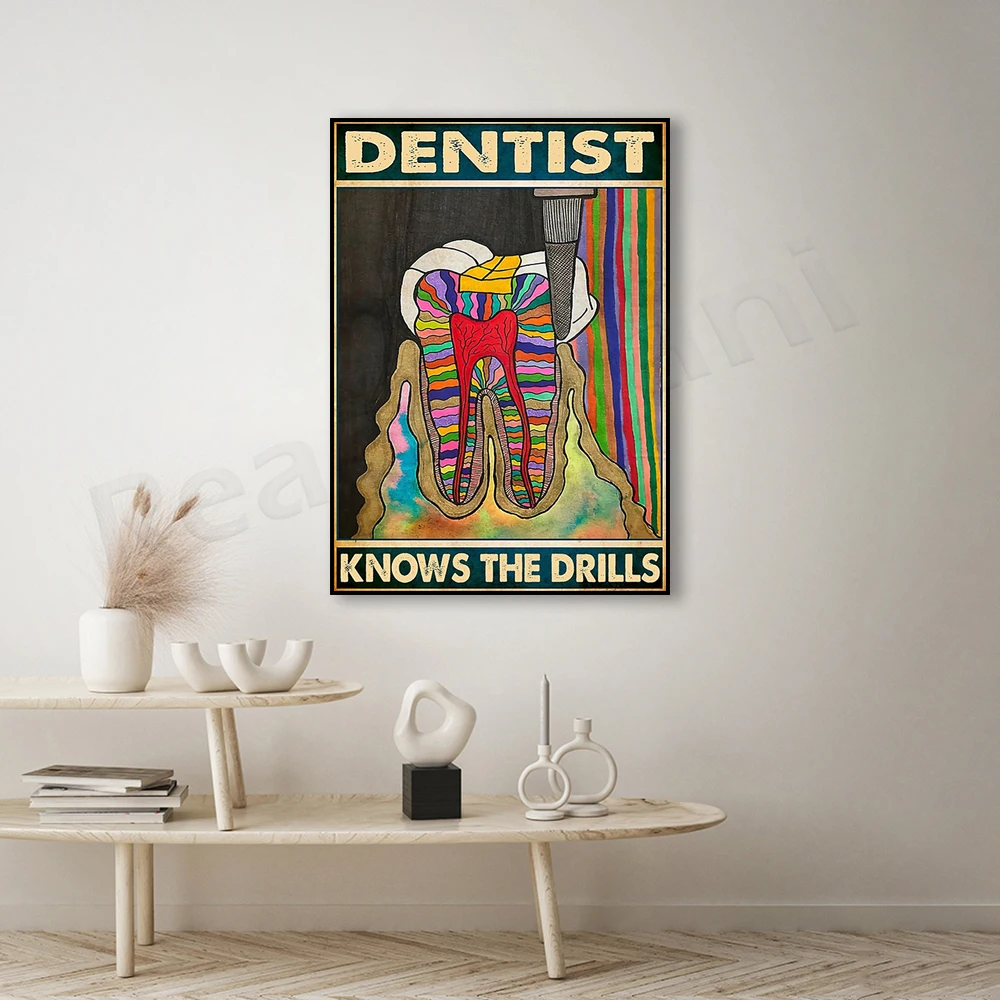 Плакат дантист знает дрель, печать зубов, стоматологический плакат, стоматологический плакат для ротовой стоматологии, стоматологическая живопись на холсте, скандинавский плакат, Картина декор Плакат дантист знает дрель, печать зубов, стоматологический плакат, стоматологический плакат для ротовой стоматологии, стоматологическая живопись на холсте, скандинавский плакат, Картина декор