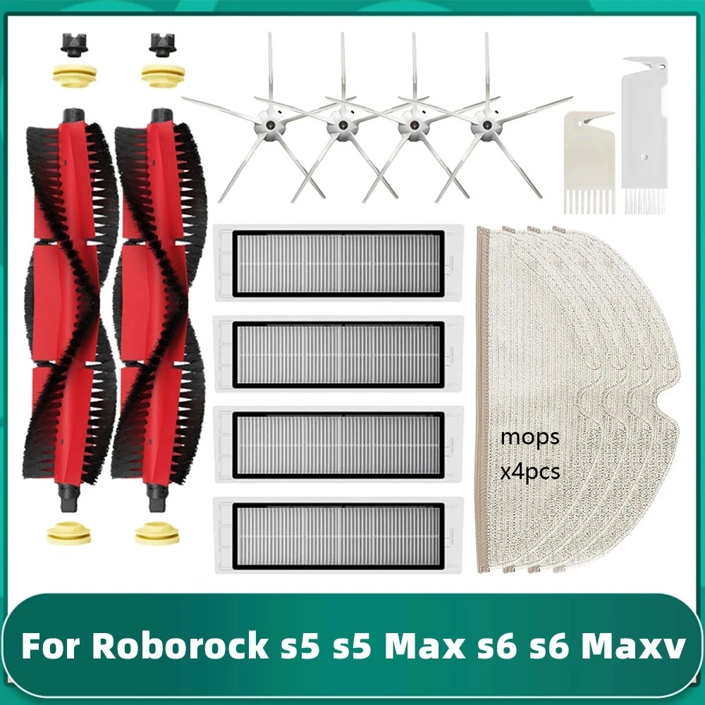 Per Xiaomi Roborock S5 S502-00 S502-02 S5 Max S6 S6 Maxv S6 Pure E4 E5 Robot Vacuum Pezzi Di Ricambio Spazzola Laterale Principale Filtro Hepa Mop