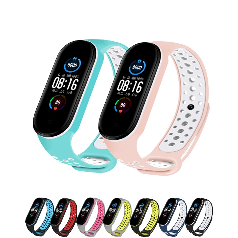 

Ремешок для часов Correa Mi Band 4 3, силиконовый пористый спортивный умный фитнес-браслет с Solo Loop, Xiaomi