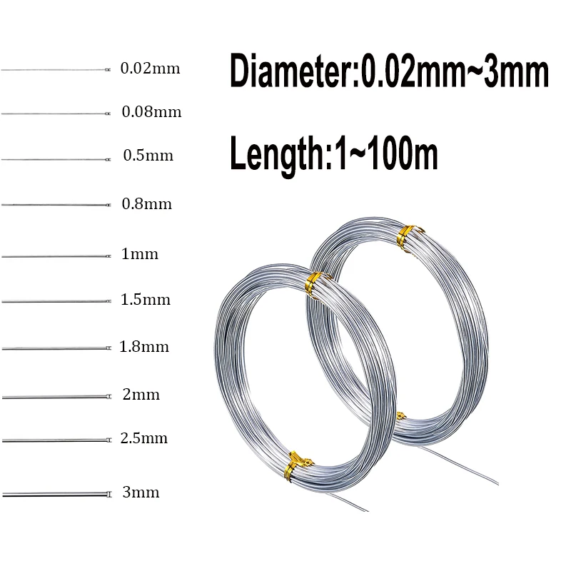 

Hard Spring Steel Full Steel Spring Wire Diameter Wire Hard Stainless 0.02/0.3/0.4/0.5/0.6/0.8/1.5/2.5/3mm Wire Wire