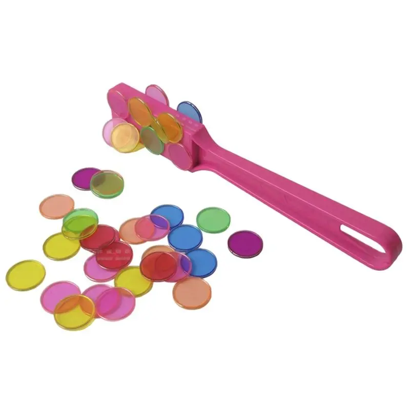 

Montessori 100PCS plastic learning sheet magnetic teaching color circular science magnetic color game experiment aids physics
