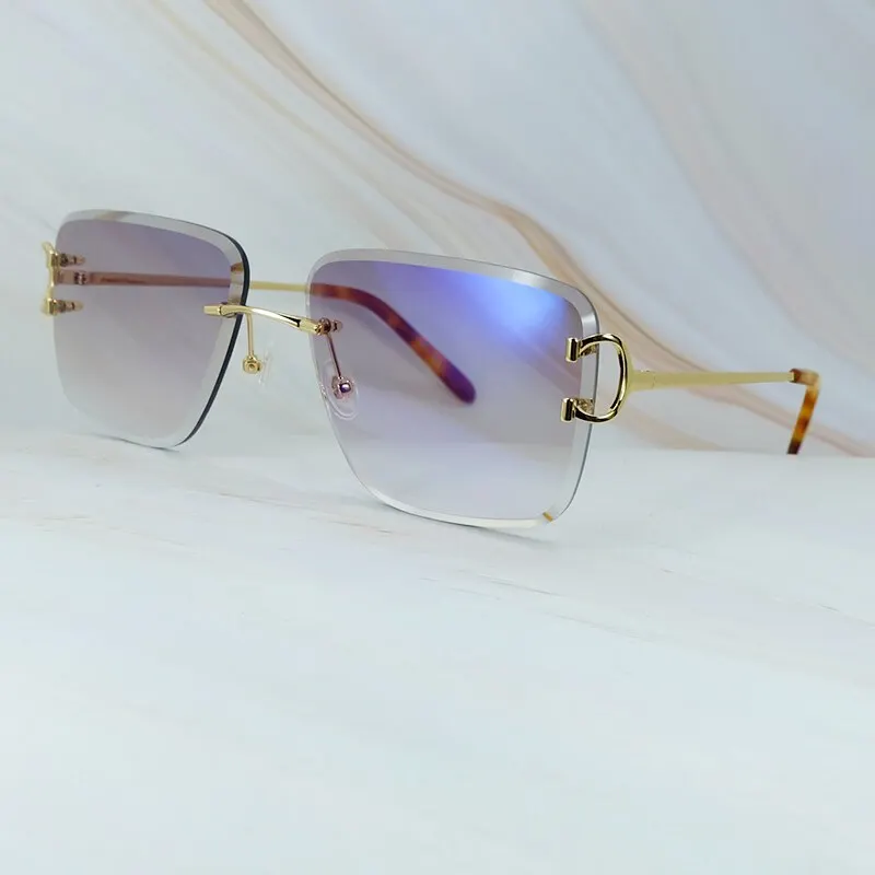 Sunglasses For Men Retro Oversized Diamond Cut Sun Glasses Carter Luxury Designer Shades Party Eyewear Lentes De Sol Mujer