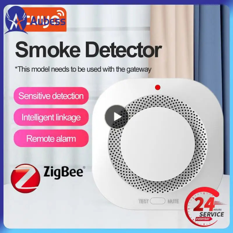 

Wireless Smart Fire Alarm 9v Family Security Progressive Sound Photoelectric App Control Smoke Detector Alarm Sensor Zigbee