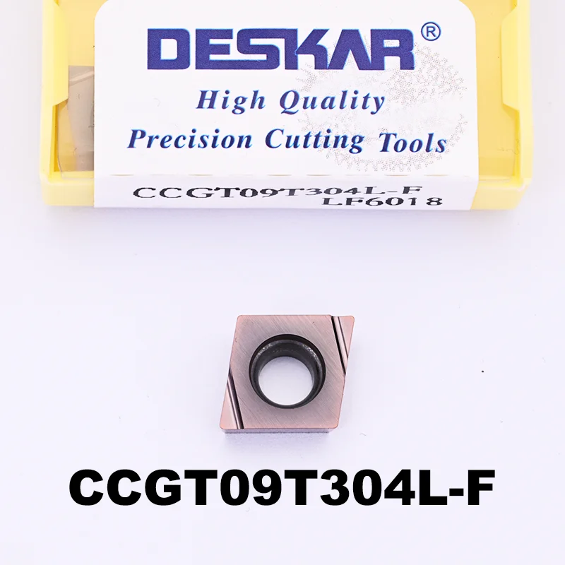 

Пластины DESKAR CCGT09T302 CCGT09T304 R-U R-F L-U L-F CCGT LF6018 Токарный станок с ЧПУ Прецизионные расточные пластины Токарные инструменты