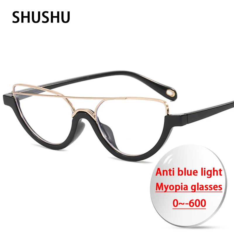 Модные Асимметричные треугольные очки кошачий глаз с защитой от синего света