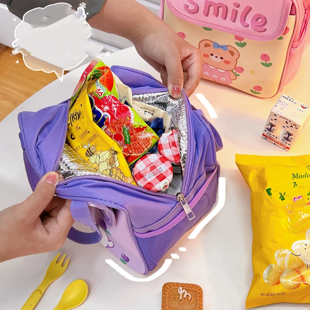 

Portable Lunch Bag Large Capacity Tote Food Bags Reusable Convenient Fresh Cooler Bags Cooler Lunch Bag for Picnic Travel