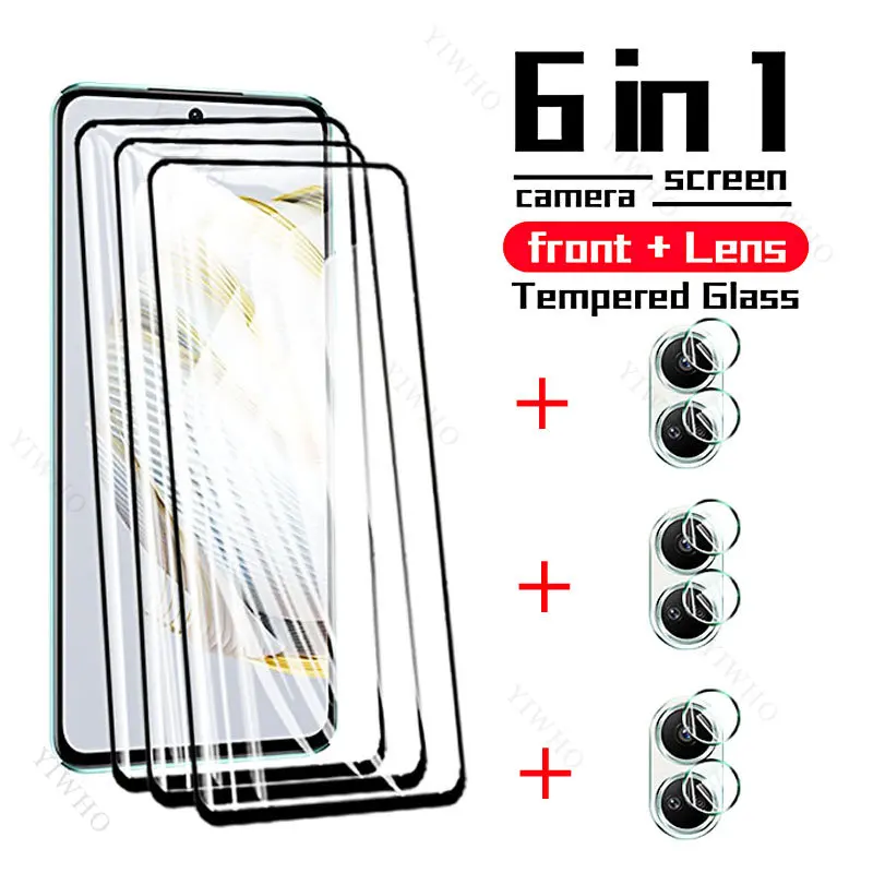 

For Huawei Nova 10 SE Glass Tempered Glass Screen Protectors for Huawei Nova 10z 9 SE 5G P50 Protective Film Camera Lens Case HD