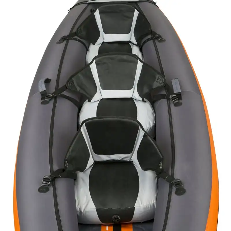 

- Brightly-Colored Outdoor Durable Inflatable Three-Person Kayak for Relaxing Recreational Adventures on Water