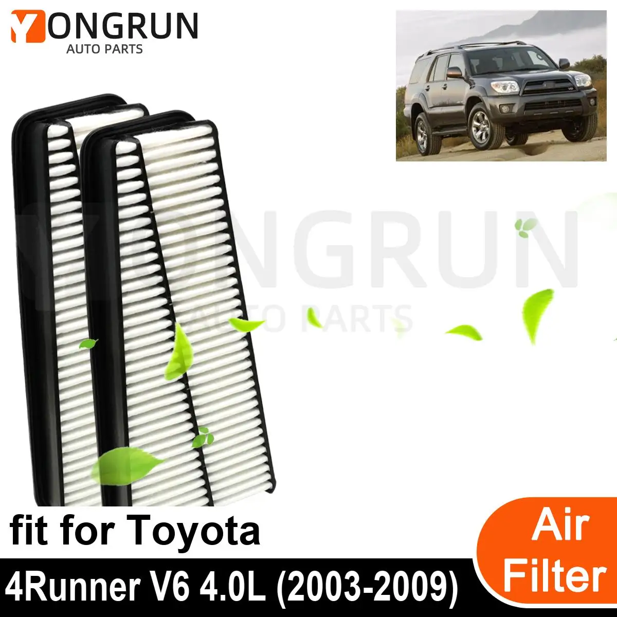 2 шт. автомобильный воздушный фильтр для двигателя 2003-2009 Toyota 4runner V6 17801 л