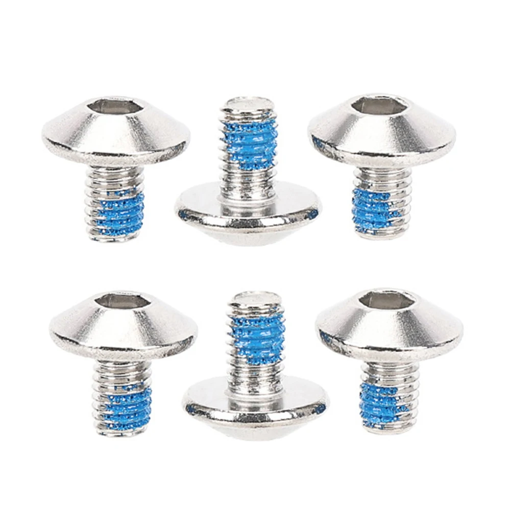 

6 шт., скобы для велосипедной педали M5x8mm для Shimano SPD-SL, винты из нержавеющей стали для велосипеда, запчасти для велосипеда