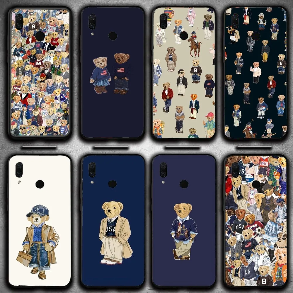 Baron F-Filou Bear Fashion Phone Case For Xiaomi 11 Redmi Note 5G 8T 9A 9 10T Note8Pro Note9 12SUltra Black