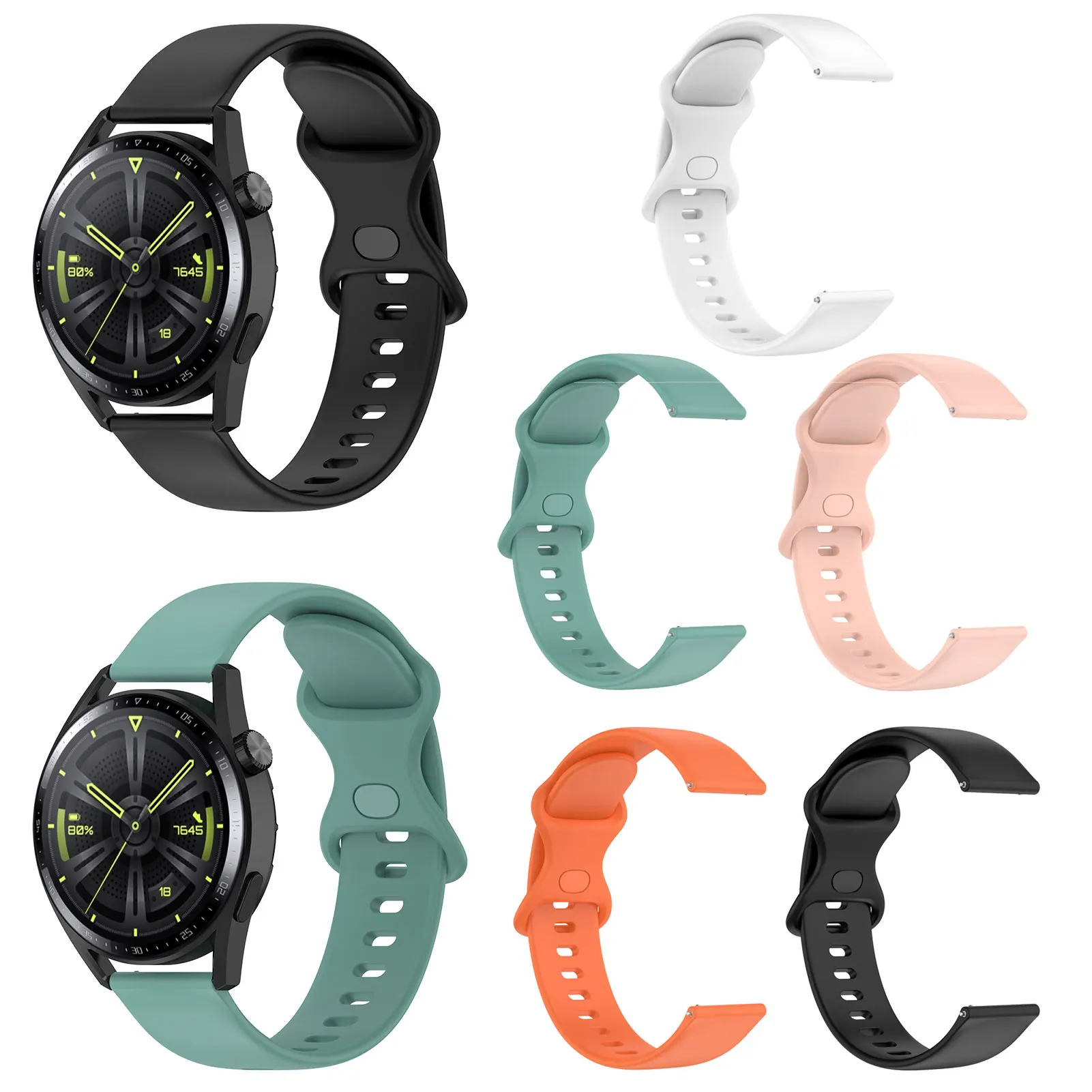 

22mm Watch Band For HuaweiGT3 Smartwatch Strap 42mm 45mm 46mm Series Silicone Waterproof Sports Wristband Bracelet ForGT3