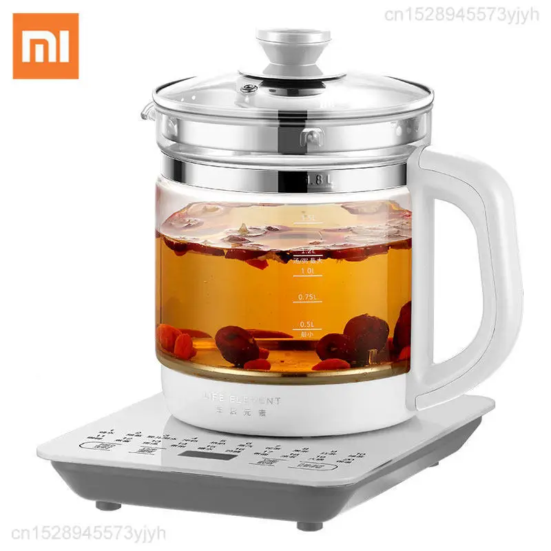 

Xiaomi LIFE ELEMENT Health Pot Automatic Thickening Glass D51 Household Multifunctional Tea Maker 1.8L Electric Tea Kettle 220V