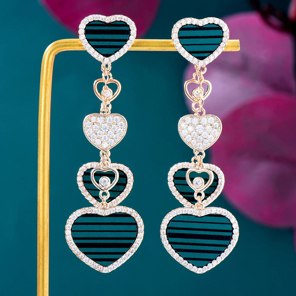 

Missvikki благородные элегантные циркониевые серьги-подвески в форме сердца женские модные повседневные ювелирные изделия для вечеринок подар...