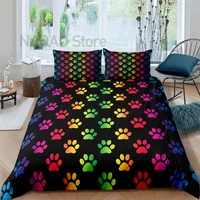 animal footprints home textiles luxury 3d 23pcs comfortable duvet cover pillowcase bedding sets queen and king euusau size