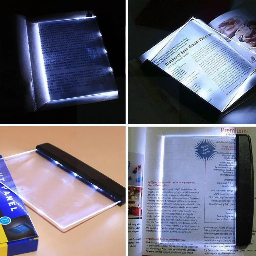 

Bedroom Reading Night Light Led Book Light Lamp Car Desk Panel Kids Indoor Portable Plate Flat Dormitory Travel Ga Q6i7