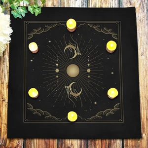 Hand Holding A Crescent Moon Tarot Tablecloth Celestial Event Altar Cloth Witchcraft Divination Astr
